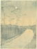 Koho Shoda - A Country Scene 1920-30s (Blue) Woodblock - 2