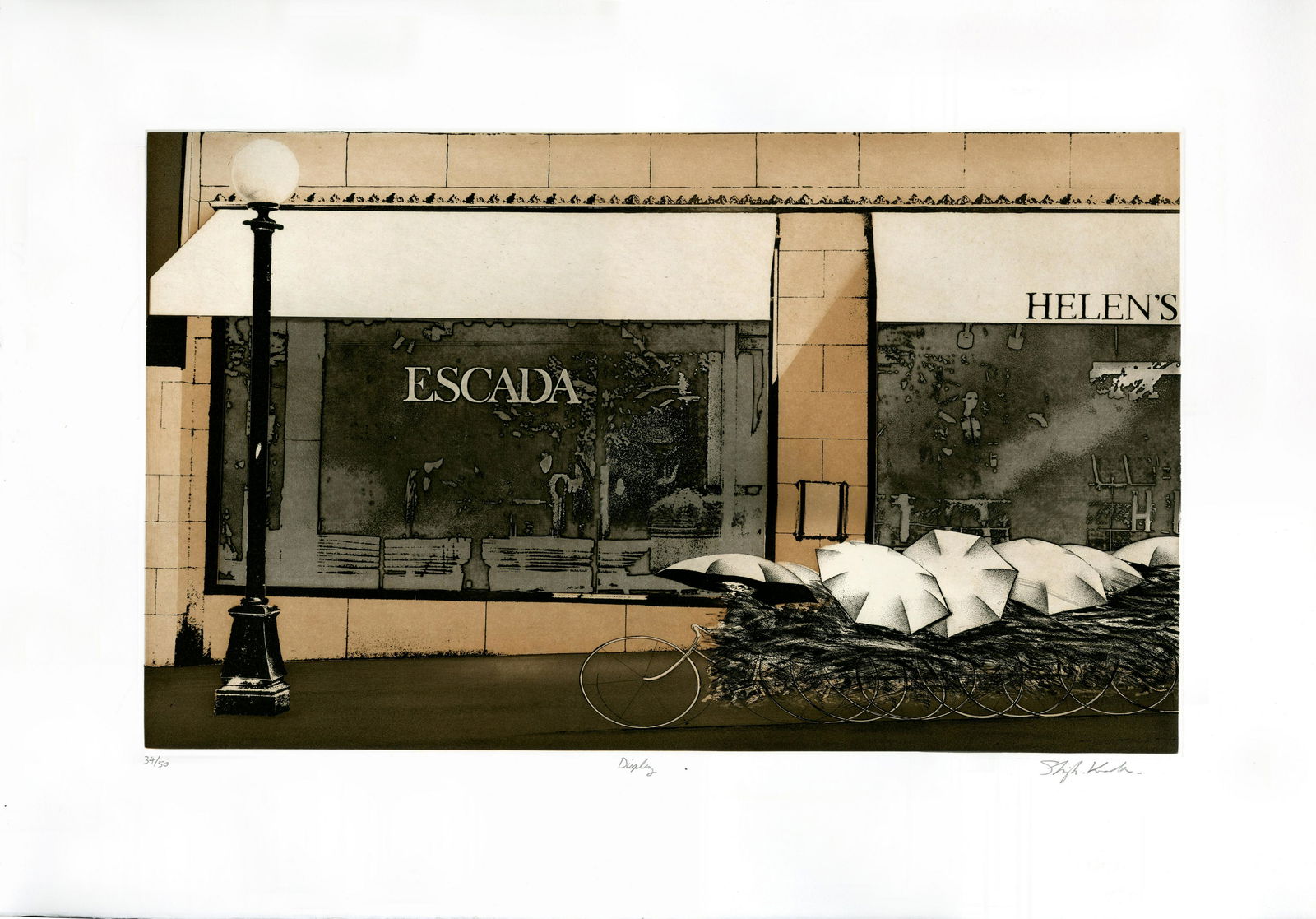 Shigeki Kuroda: Display c.1990 1st Ed. Mezzotint NR (1 of 2)