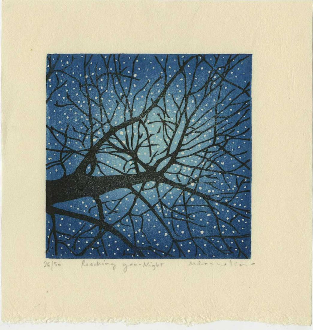 Mara Cozzolino: Reaching You - Night 1st Ed Woodblock (1 of 2)