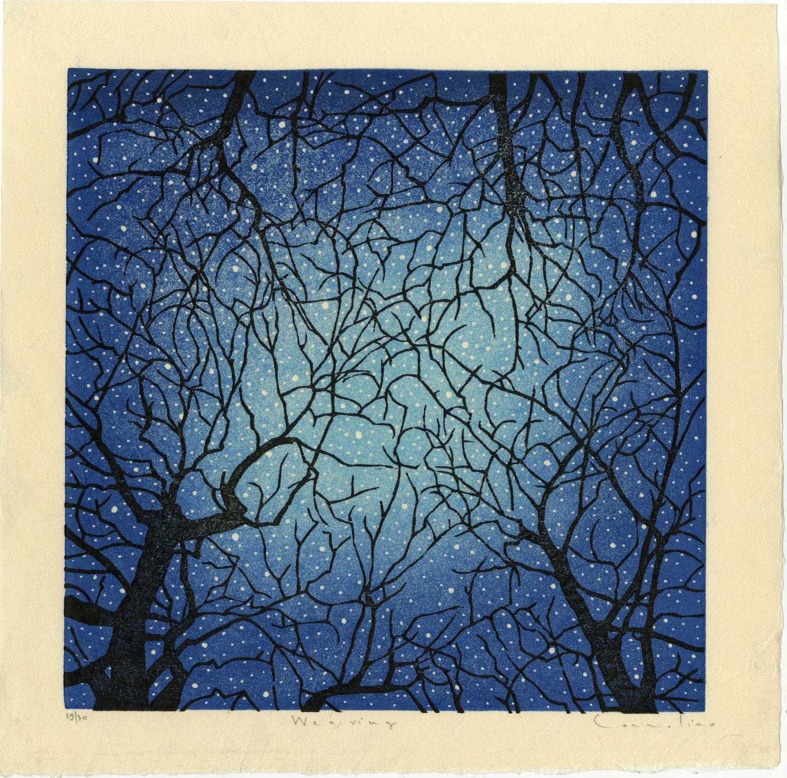 Mara Cozzolino: Weaving 1st Ed Woodblock (1 of 2)