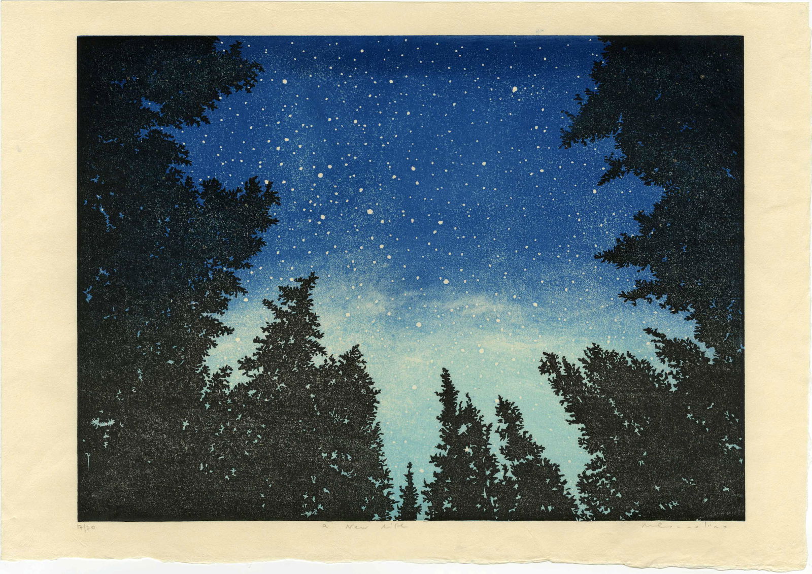 Mara Cozzolino: New Life 1st Ed Woodblock (1 of 2)