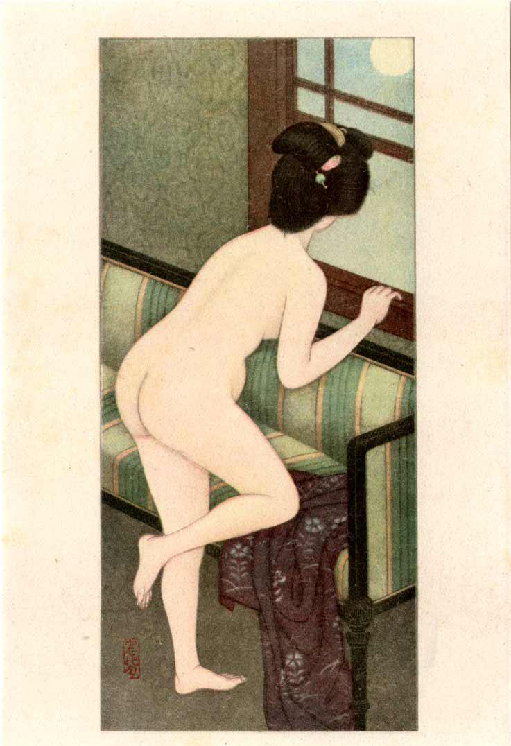 Ito Shinsui: Looking at the Moon Shunga (1 of 1)
