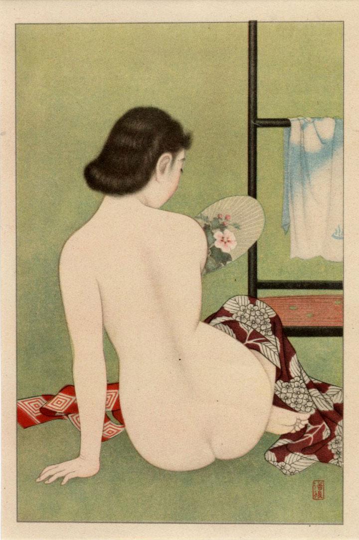 Ito Shinsui: Fanning Herself Shunga (1 of 2)
