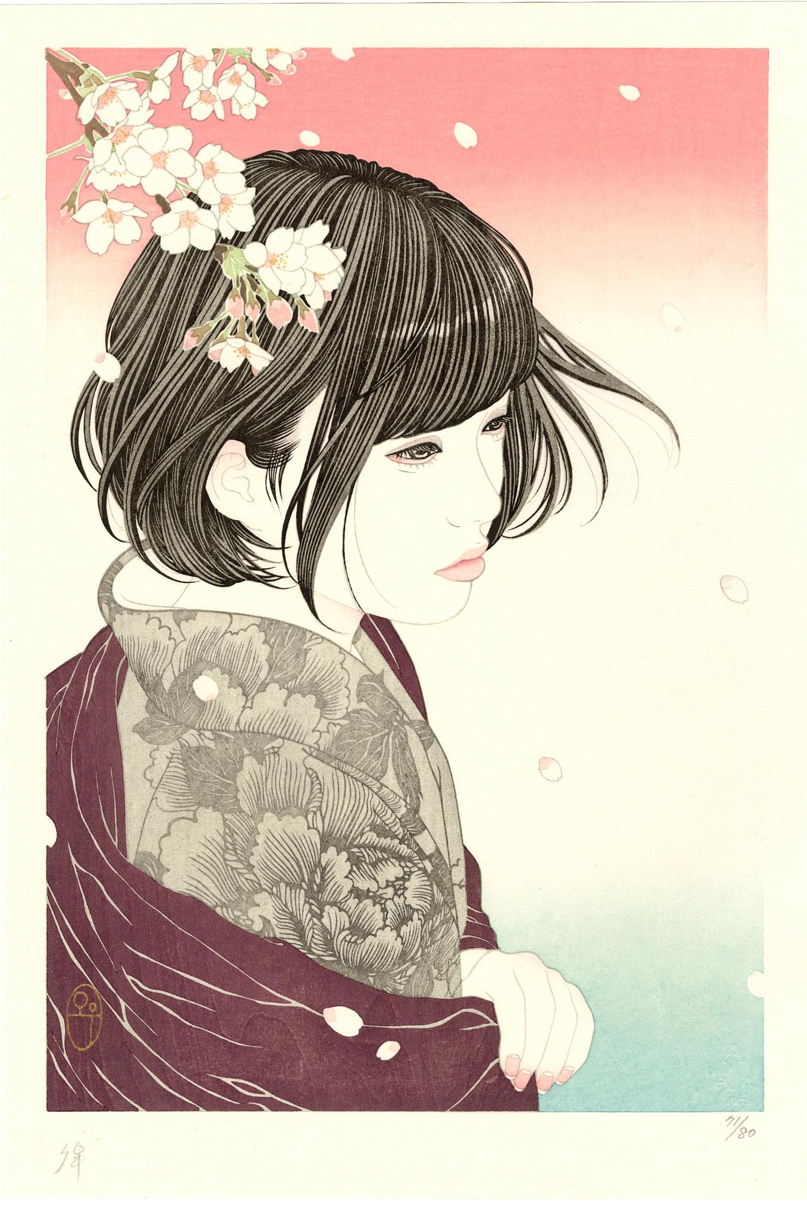 Yu Miyazaki: Full Bloom 2018 1st Ed Woodblock (1 of 2)