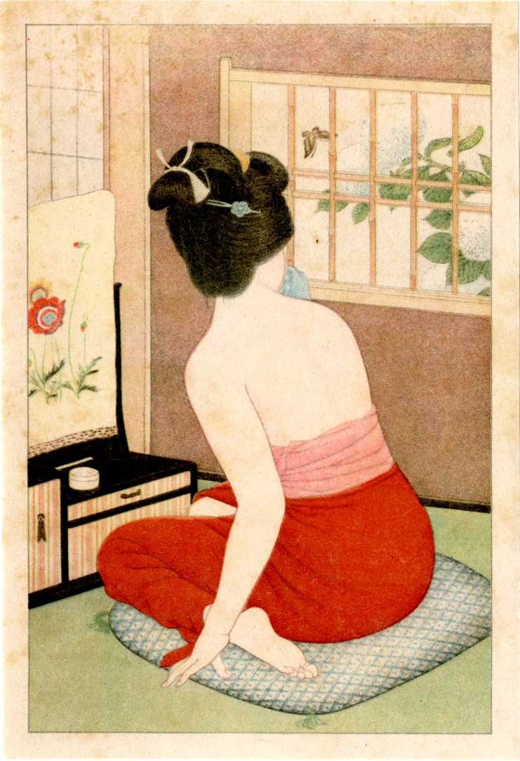 Ito Shinsui: At a Dressing Table Shunga (1 of 2)