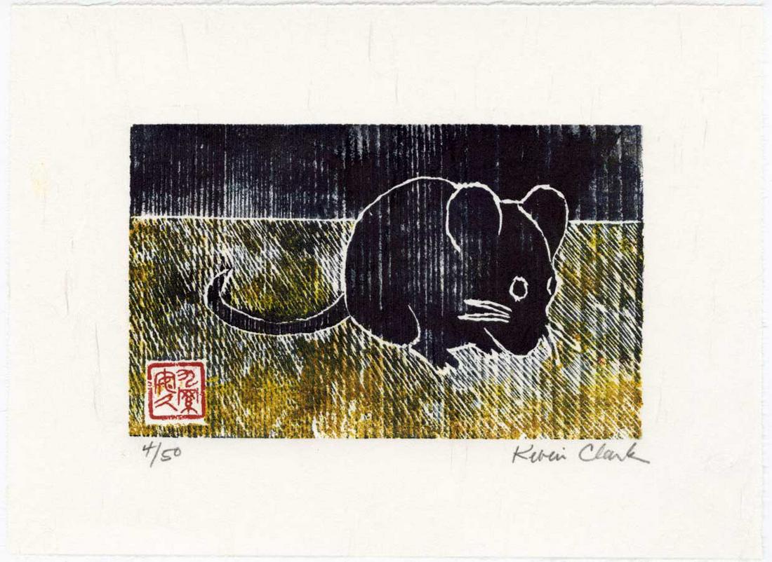Kevin Clark - Little Mouse 2008 #4/50 Woodblock NR (1 of 2)