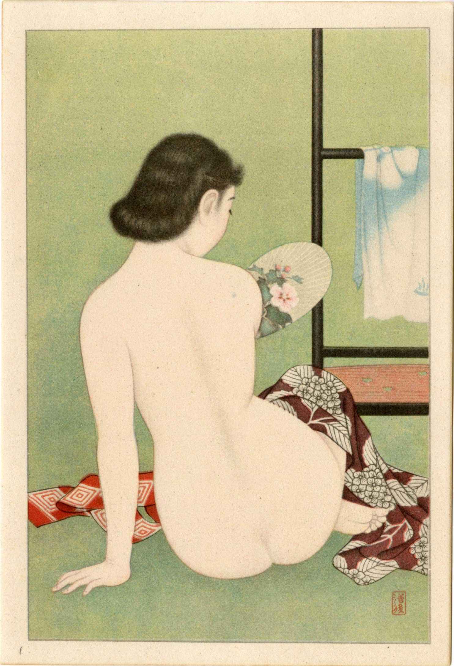 Shinsui Ito: Fanning Herself Shunga (1 of 2)