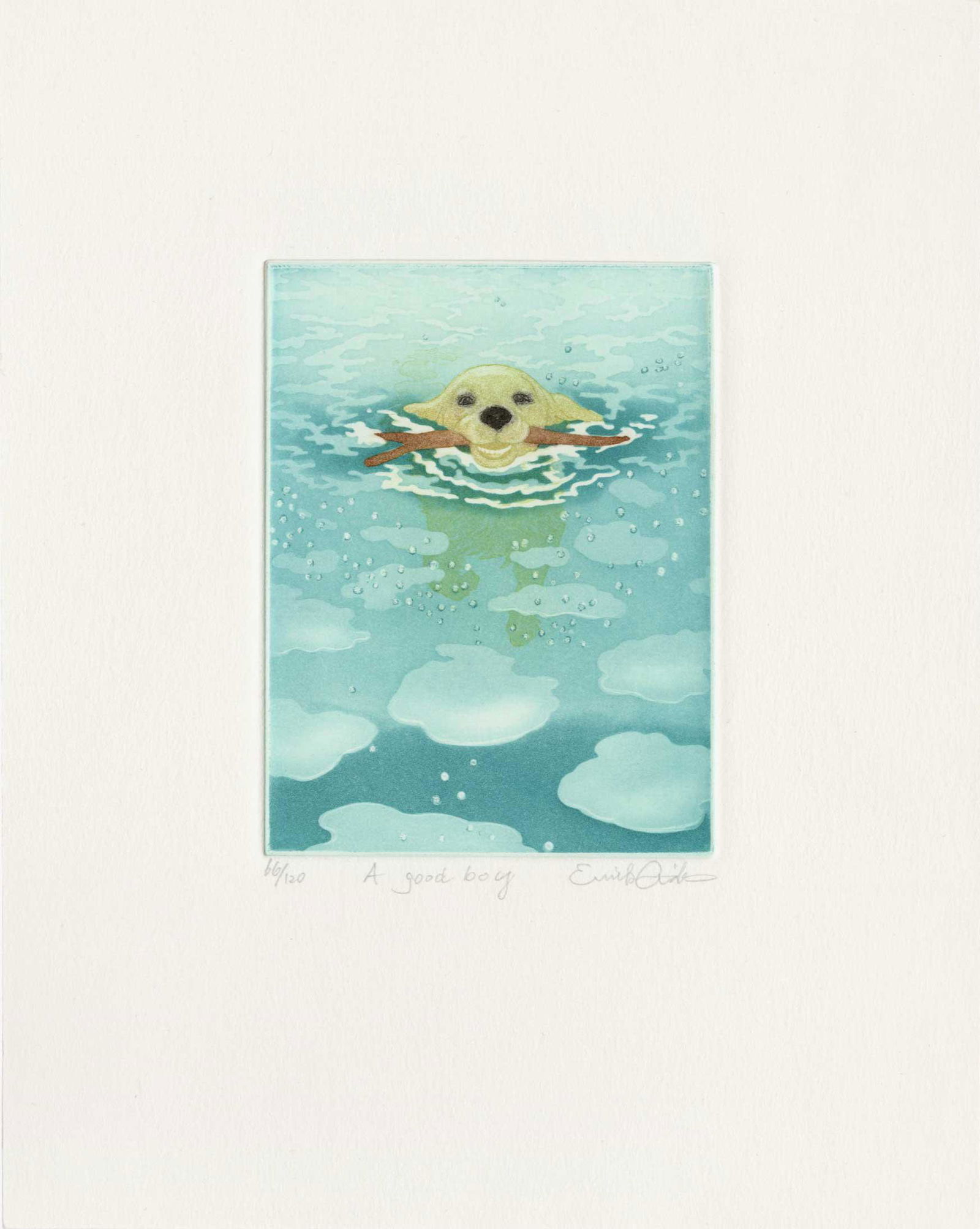 Emiko Aida: A Good Boy c.2005 1st Ed. Aquatint (1 of 2)