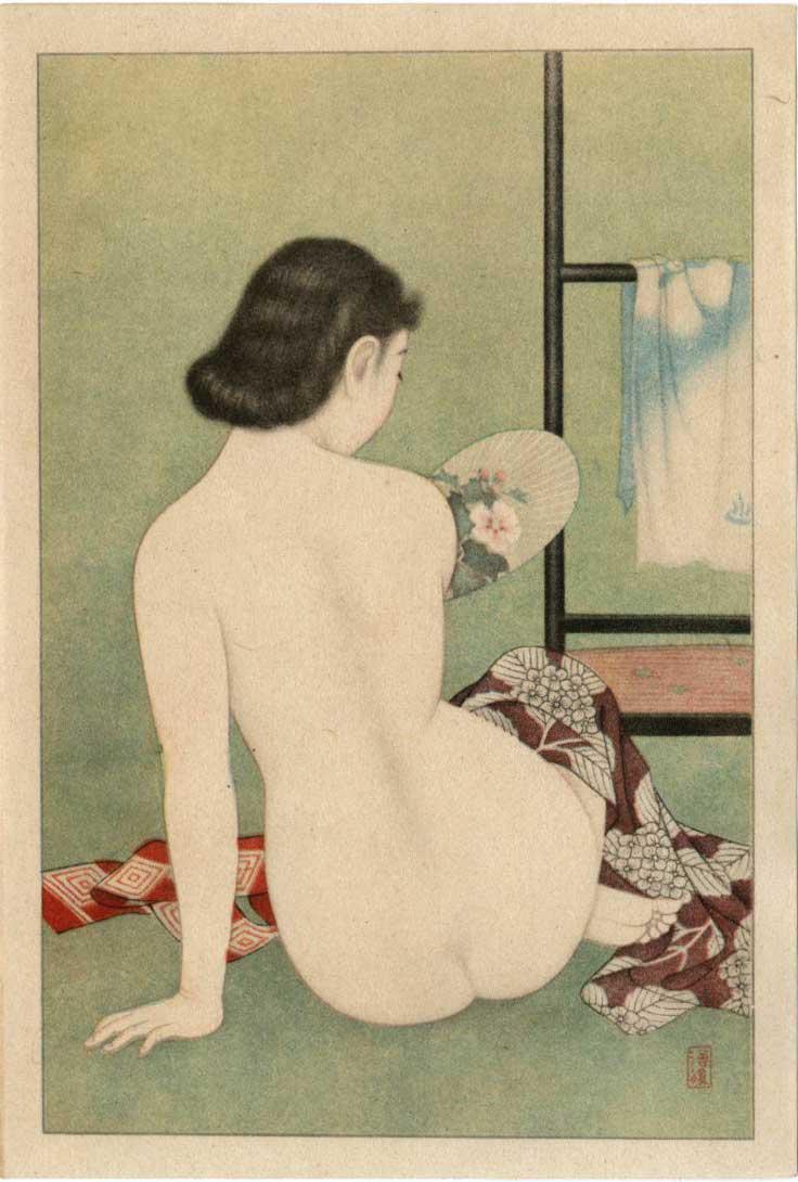 Shinsui Ito: Fanning Herself Shunga (1 of 2)