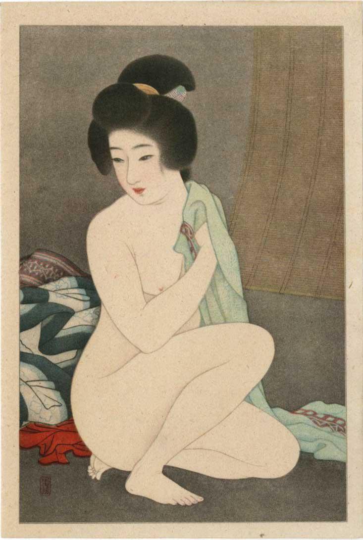 Shinsui Ito: Drying Herself Shunga (1 of 2)