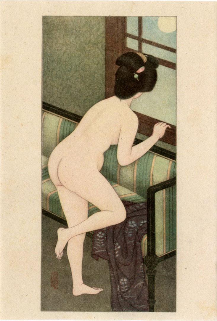 Shinsui Ito: Looking at the Moon Shunga NR (1 of 2)