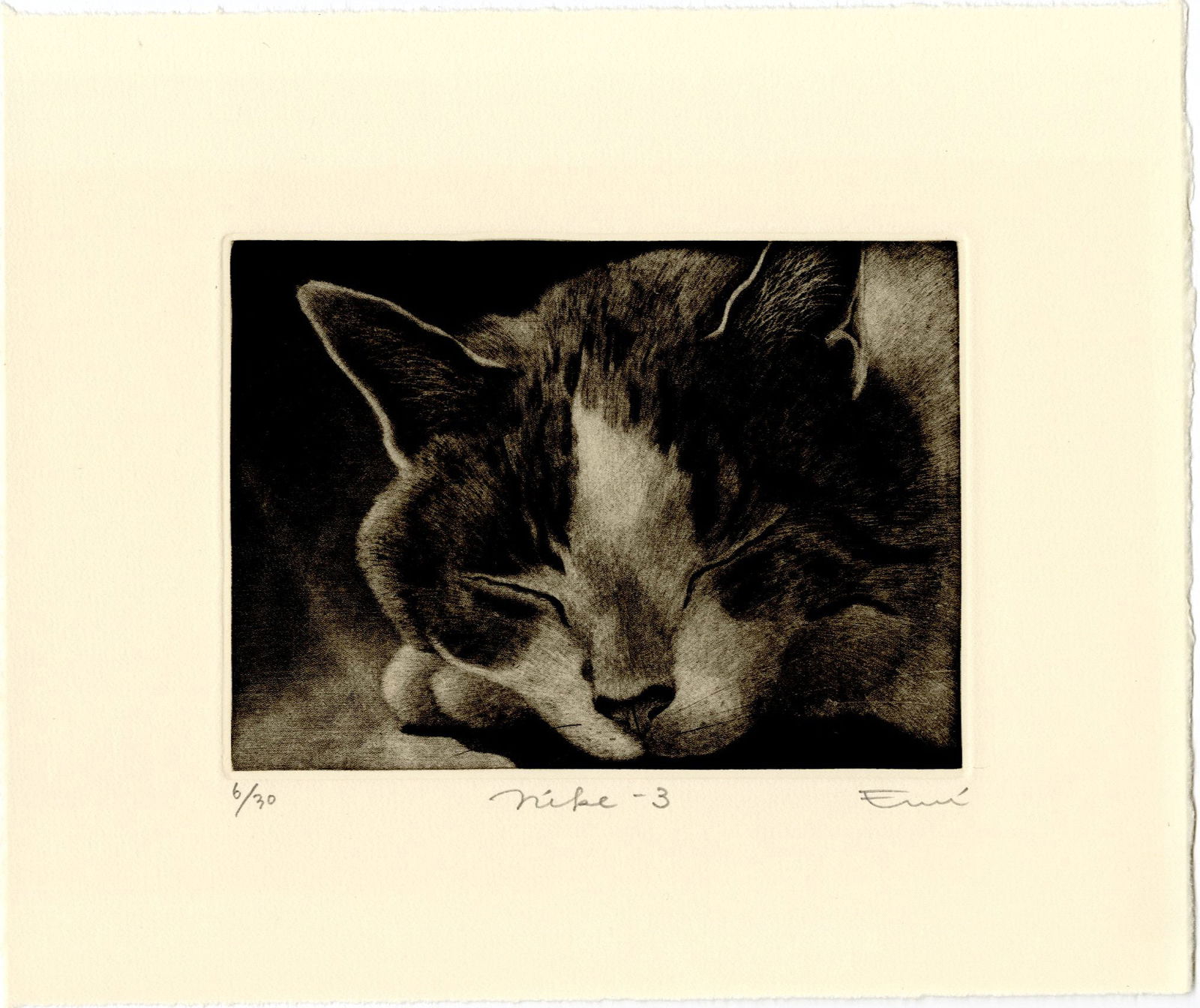 Sato Emi: Nike-3 c.2000 1st Ed. Mezzotint (1 of 2)