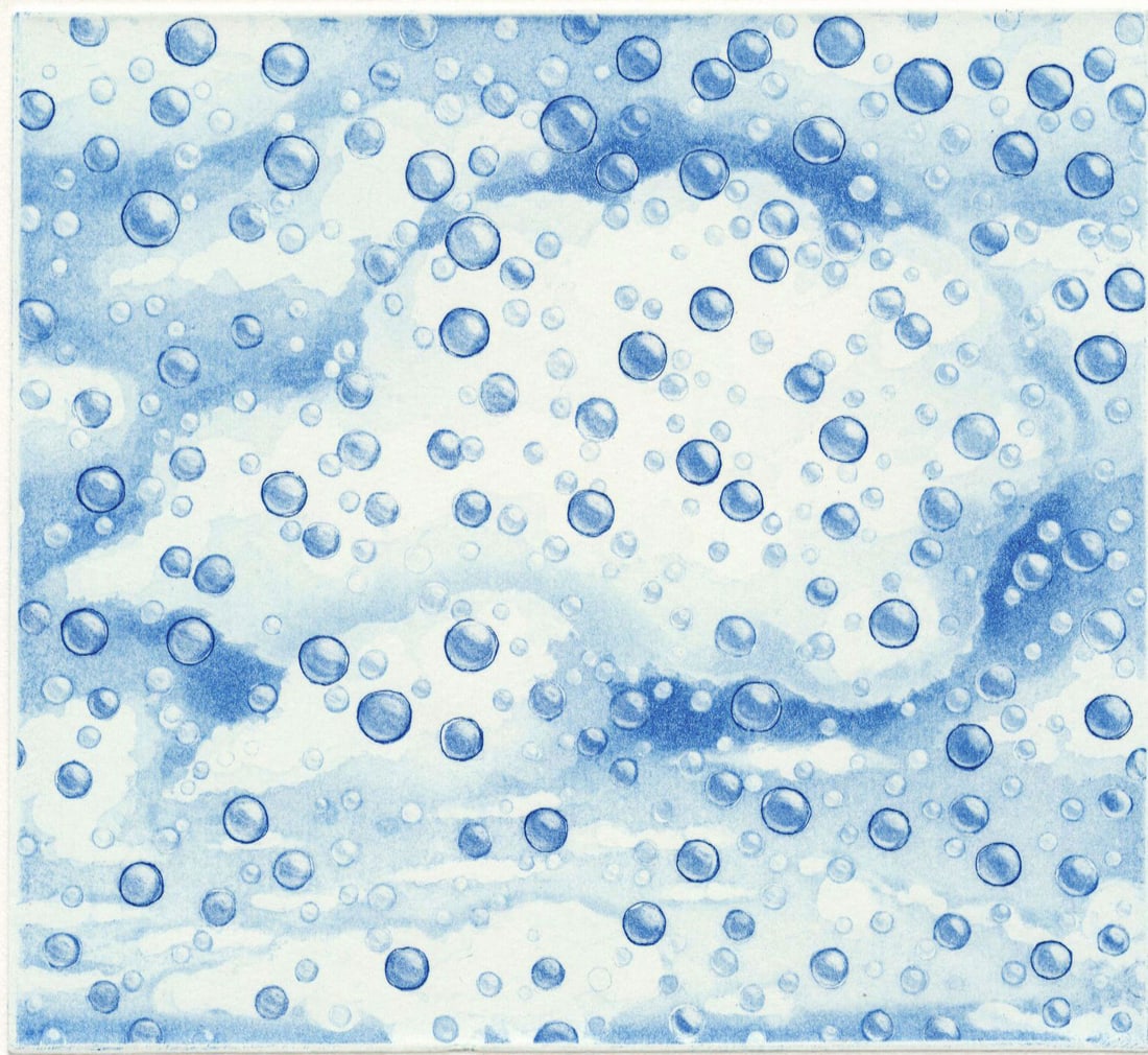 Emiko Aida: Rain in the Sky 2002 1st Ed. Aquatint NR (1 of 3)