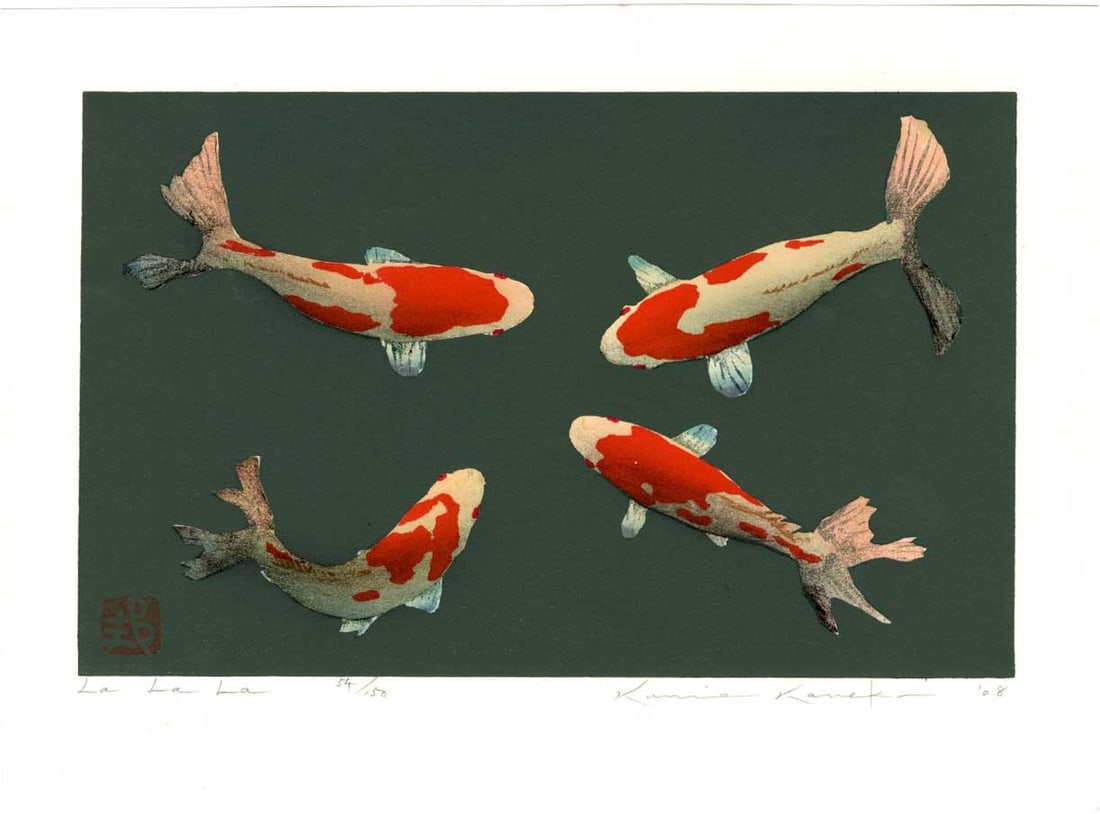 Kunio Kaneko - Four Koi La-La-La Lantern 2008 #54/150 NR (1 of 2)