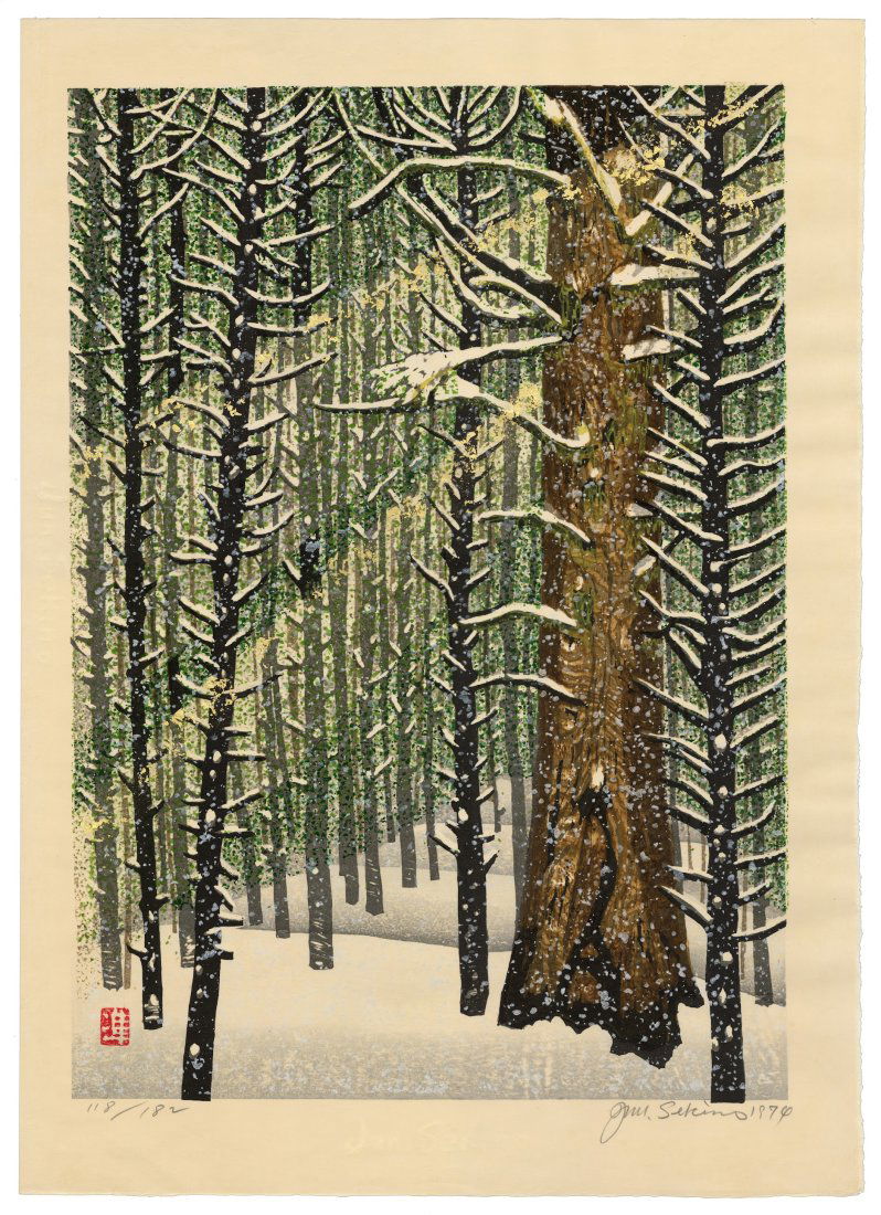 Jun'Ichiro Sekino: Oregon Woodblock Print (1 of 1)