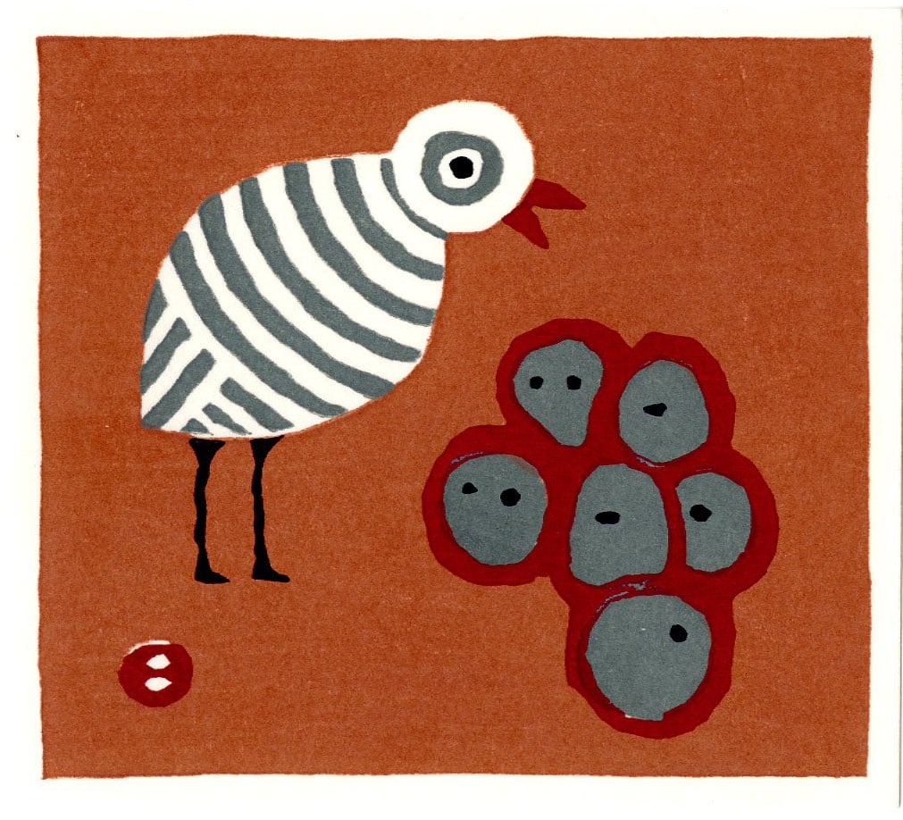 Azechi Umetaro: Speaking to the Crowd Woodblock: Japanese Woodblock Print, 1980s, with the artist's seal in the block. Sealed on the verso by the publisher Chikuhodo SIZE IN INCHES: 5 x 4,5 inches AZECHI UMETARO (1902-1999) was born to an impoverish