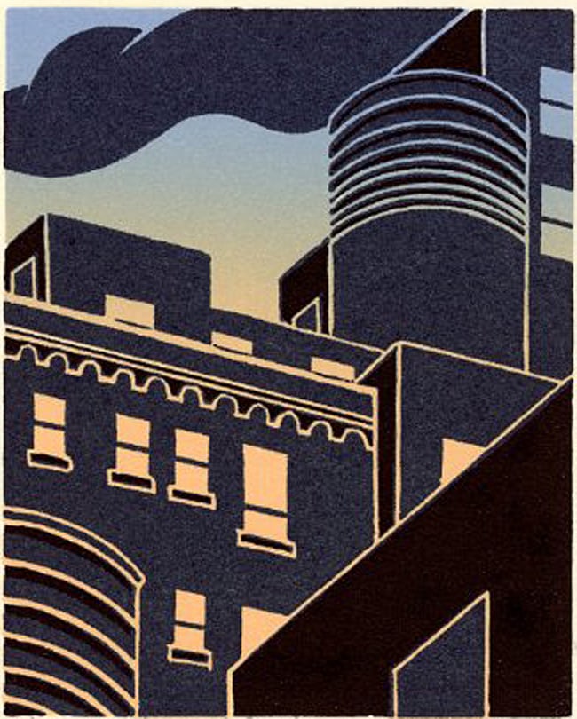 Emily Trueblood: New York City Rooftops at Dusk 1996 1st Ed NR (1 of 3)