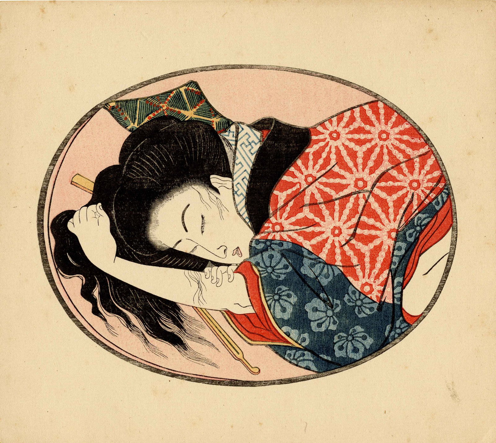 Utamaro Kitagawa: Shunga Woodblock 1 NR (1 of 2)