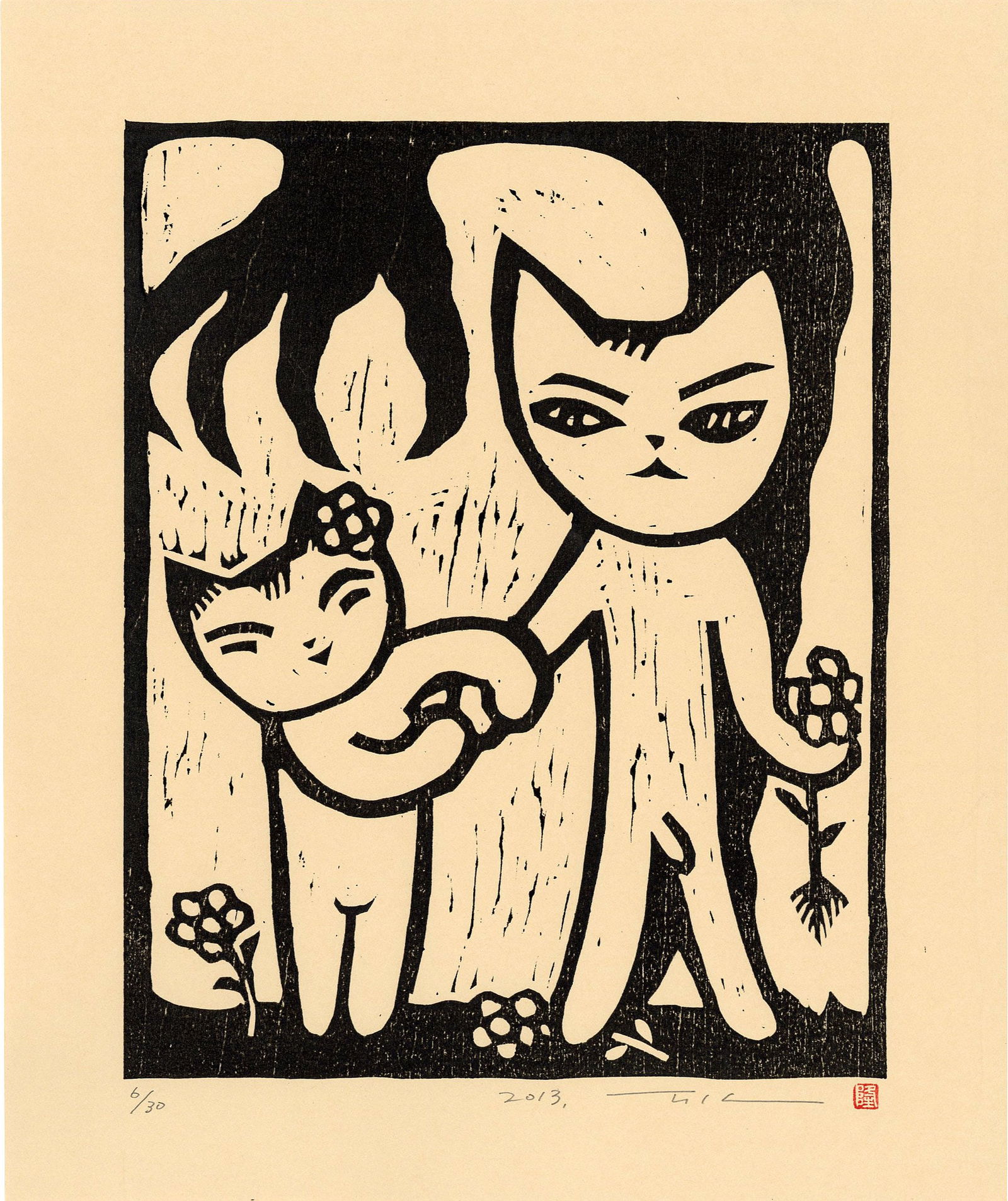 Takashi Ohno: Daughter vs. Comfort Women WWII 1st 2013 Ed Woodblock NR (1 of 2)