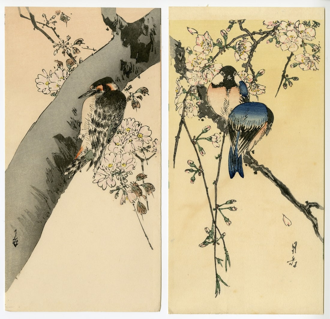Yoshimoto Gesso/Ogata Gekko - 2 Bird Woodblocks NR (1 of 2)