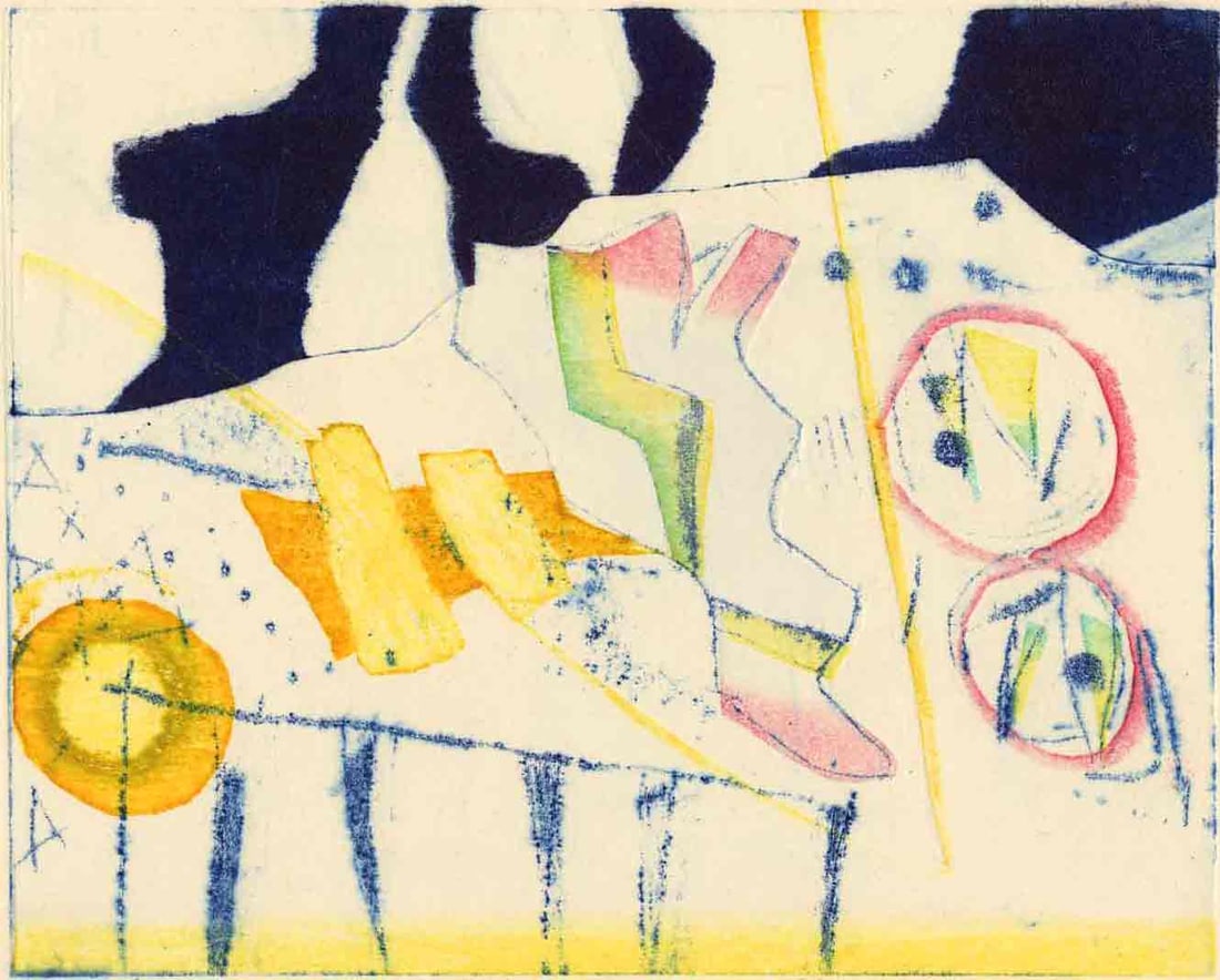 Hideo Hagiwara: Flying Angel No.4 1970 1st Ed Woodblock NR (1 of 2)