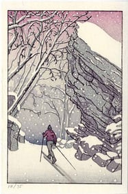 Winiecki Stephen: Snowy Traps 2023 1st Ed. Woodblock