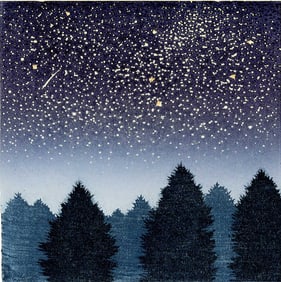 Namiki Hajime: Night Scene 4 2021 1st Ed Woodblock