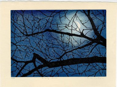 Mara Cozzolino: Himeji Moon 1st Ed Woodblock NR