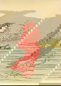 Harunobu Suzuki: Courtesan as Daruma Woodblock NR