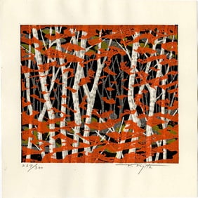 Fujita Fumio: Autumn 1990 1st Ed Woodblock