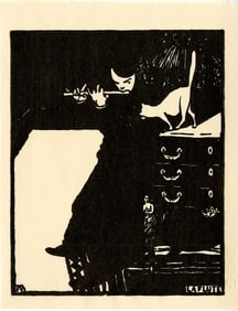 Felix Valloton: La Flute Woodblock NR