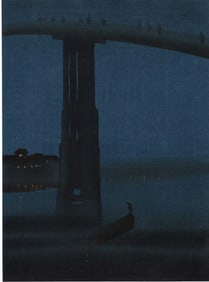 Eijiro Kobayashi: High Bridge 1930s Woodblock