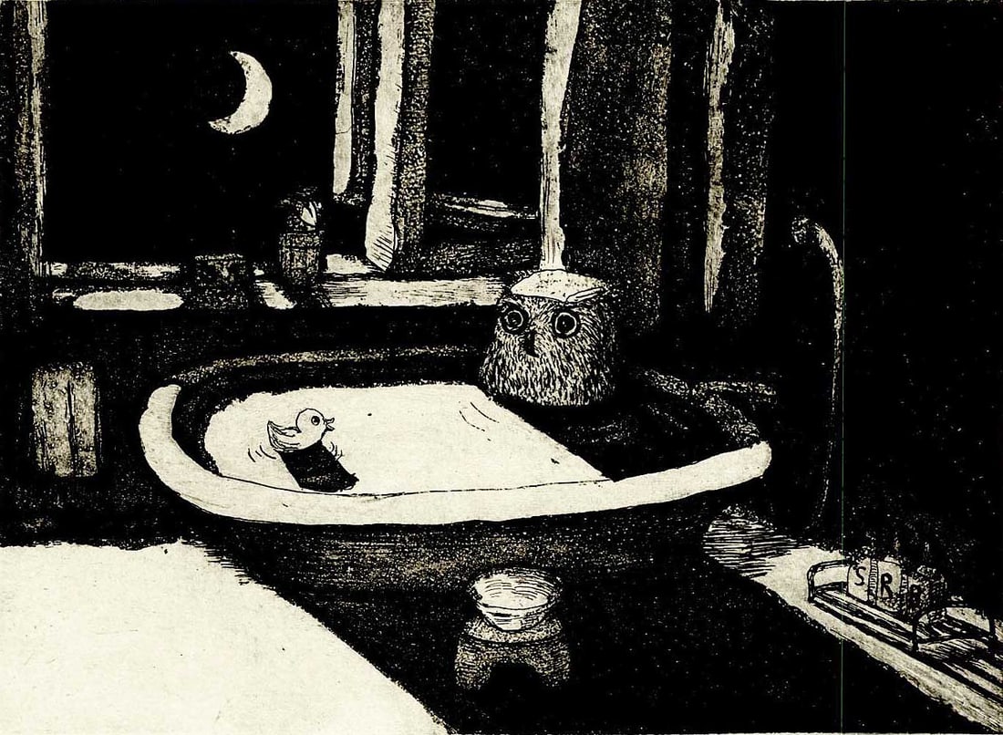 Chieko Terasawa: Bath Time Copperplate Print NR (1 of 3)