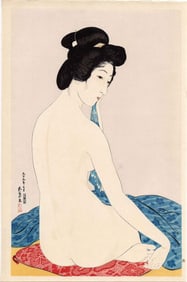 Goyo Hashiguchi - Woman After Bath 1920 Woodblock NR