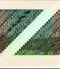 Junichiro Sekino -- Karuizawa Forest Woodblock NR