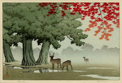 Kawase Hasui: Lake Towada 1953 1st Ed Woodblock