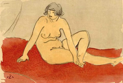 Mitsutani Kunishiro: Nude Woman 1936 Woodblock