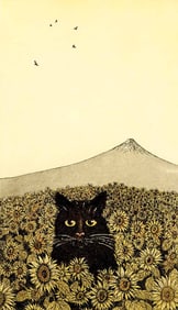 Norikane Hiroto: Black Cat Summer 2020 1st Ed. Mezzotint
