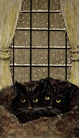 Norikane Hiroto: Two Cats Winter 2020 1st Ed. Mezzotint