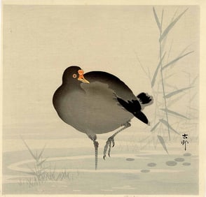 Ohara Koson - Moorhen in Reed Marsh c1920 MULLER NR