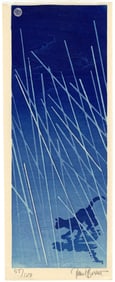 Paul Binnie: Cat in Rain 2013 1st Ed Woodblock