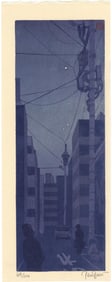 Paul Binnie: Tokyo Night 2016 1st Ed Woodblock