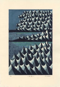 Kazuyoshi Otani: Night Song 1st Ed. 1995 Woodblock