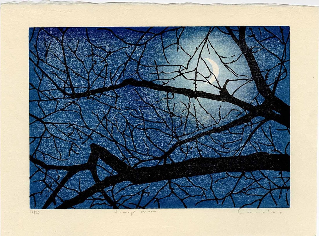 Mara Cozzolino: Himeji Moon 1st Ed Woodblock NR (1 of 2)