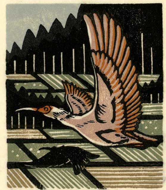 Rei Morimura: Ibis 2005 1st Ed Woodblock (1 of 3)
