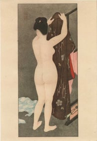 Shinsui Ito: Hanging Her Kimono Shunga NR