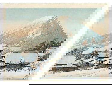 Kawase Hasui -- Clearing After a Snowfall 1944 Woodblock