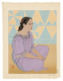 Paul Jacoulet -- Le Nouvelle Robe 1938 Woodblock