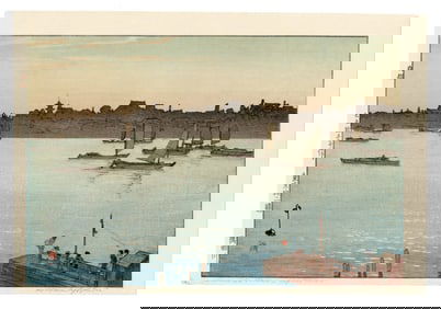 Yoshida Hiroshi -- Sumida River Afternoon 1926 JIZURI