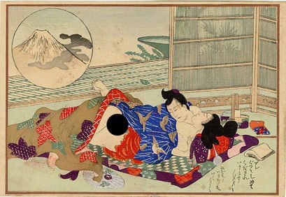 Deluxe Shunga Woodblock c.1910s